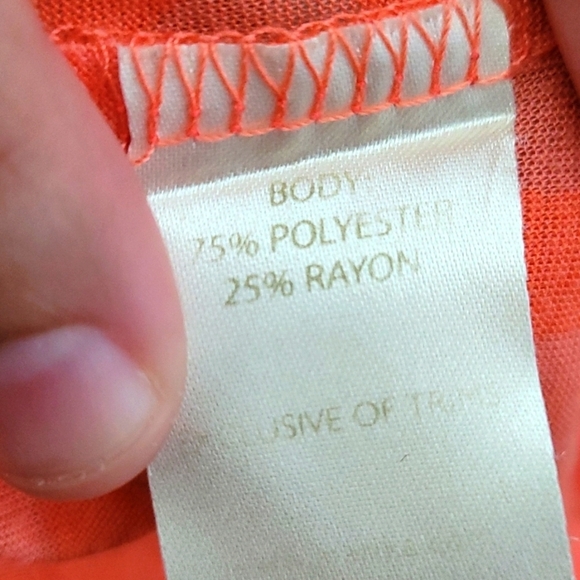 Balance Collection Orange V-Neck Sweatshirt Hoodie - Picture 6 of 6